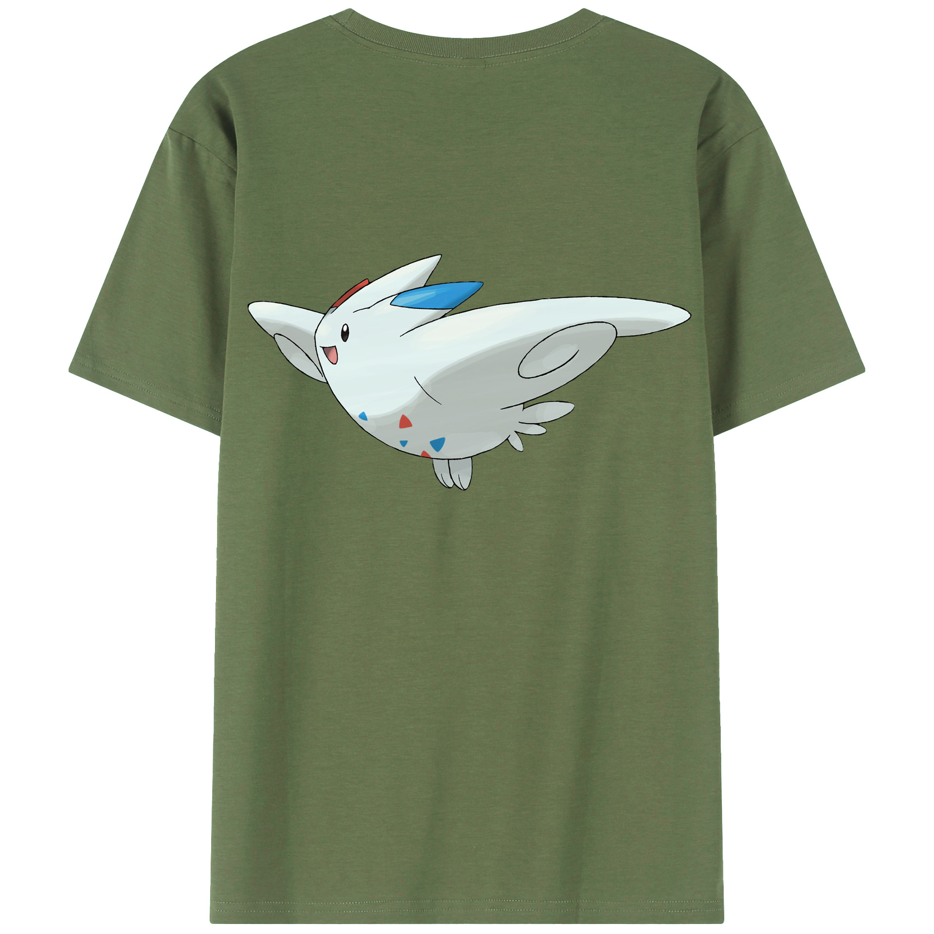 （画像用） ポケットモンスター Pokémon 綿100％ メンズ半袖Tシャツ（バックプリント） 通気性